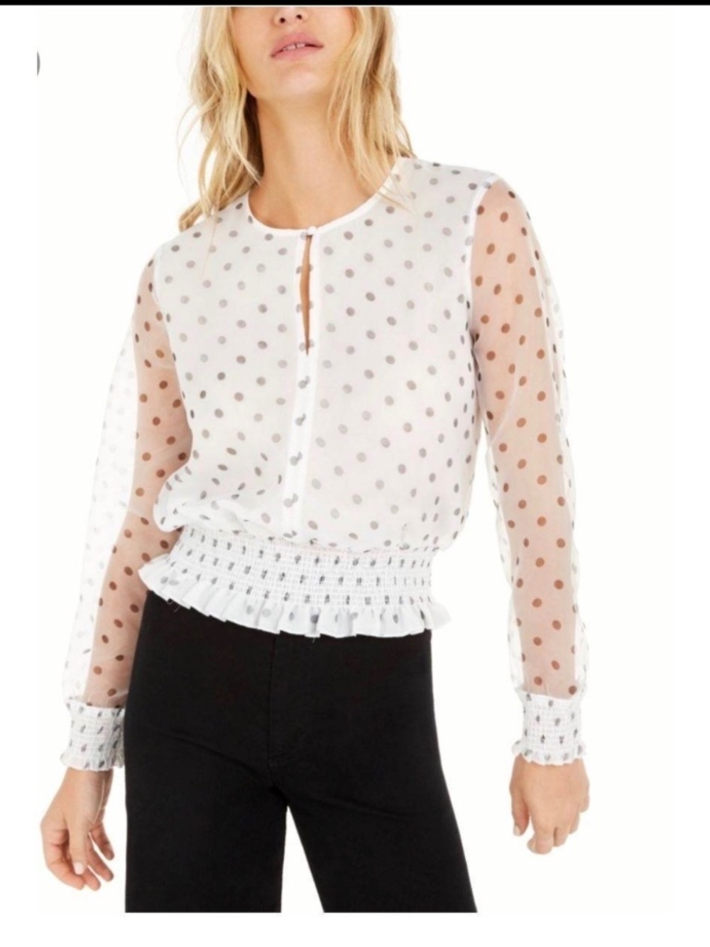Women’s Becca Tilley x Bar III Polka-Dot Top